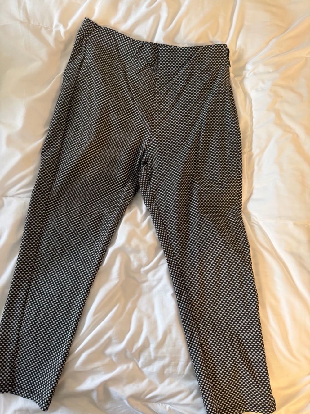 Who What Wear Black & White Polka Dot Straight Leg Pants